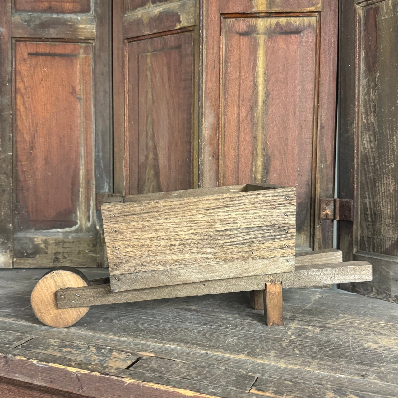 Mini Wooden Wheelbarrow
