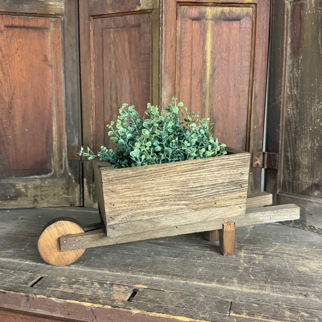 Mini Wooden Wheelbarrow