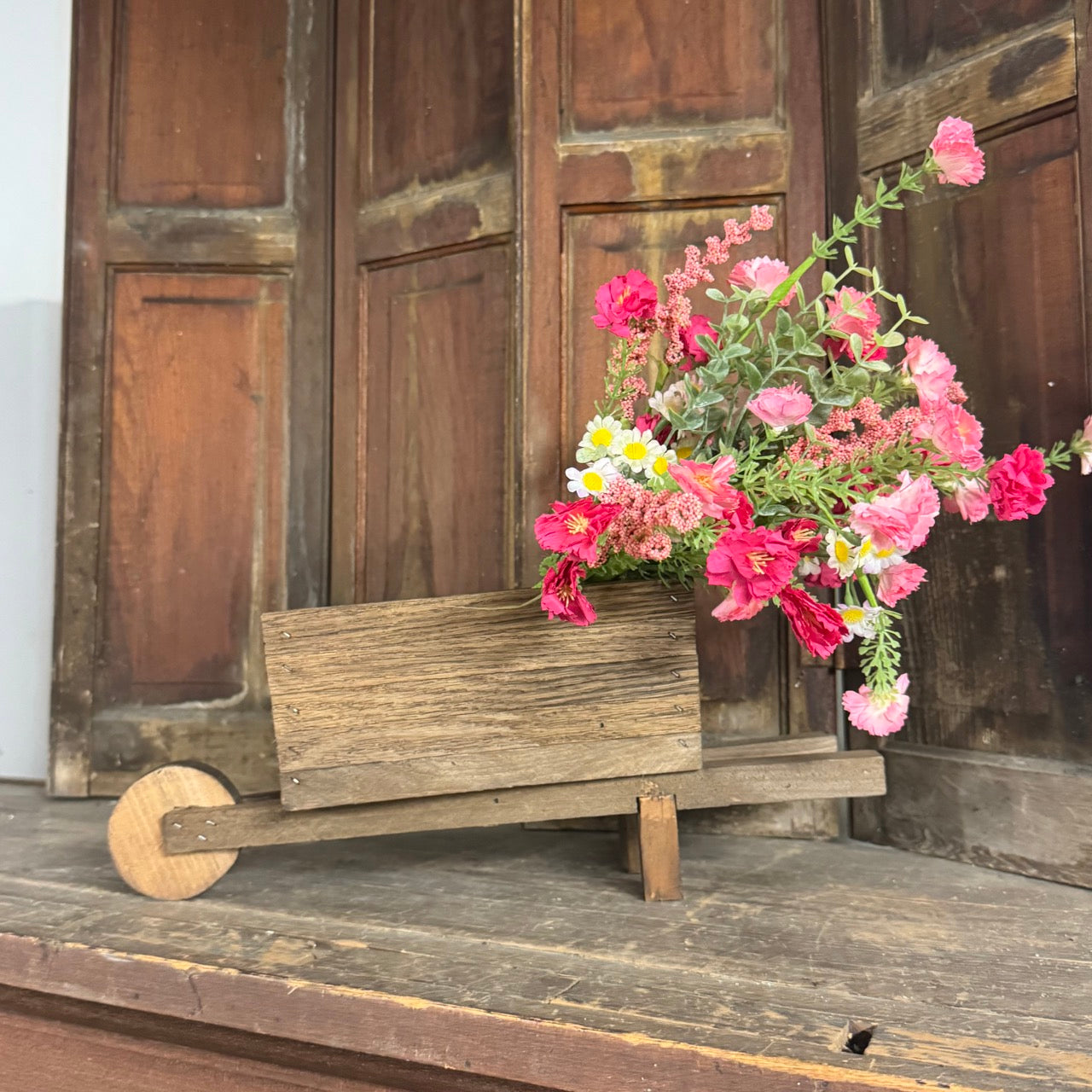 Mini Wooden Wheelbarrow