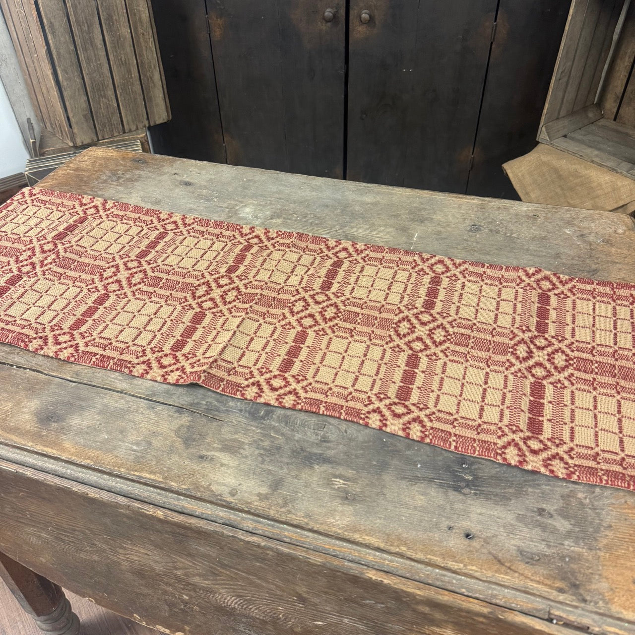 Raspberry Homestead Table Runner