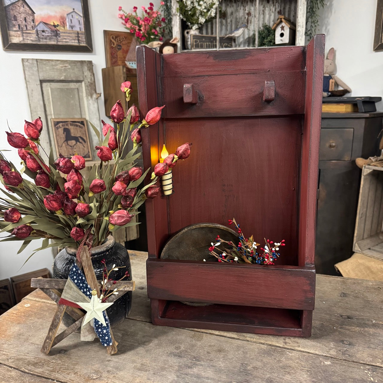 Log Cabin Wall Box -24"