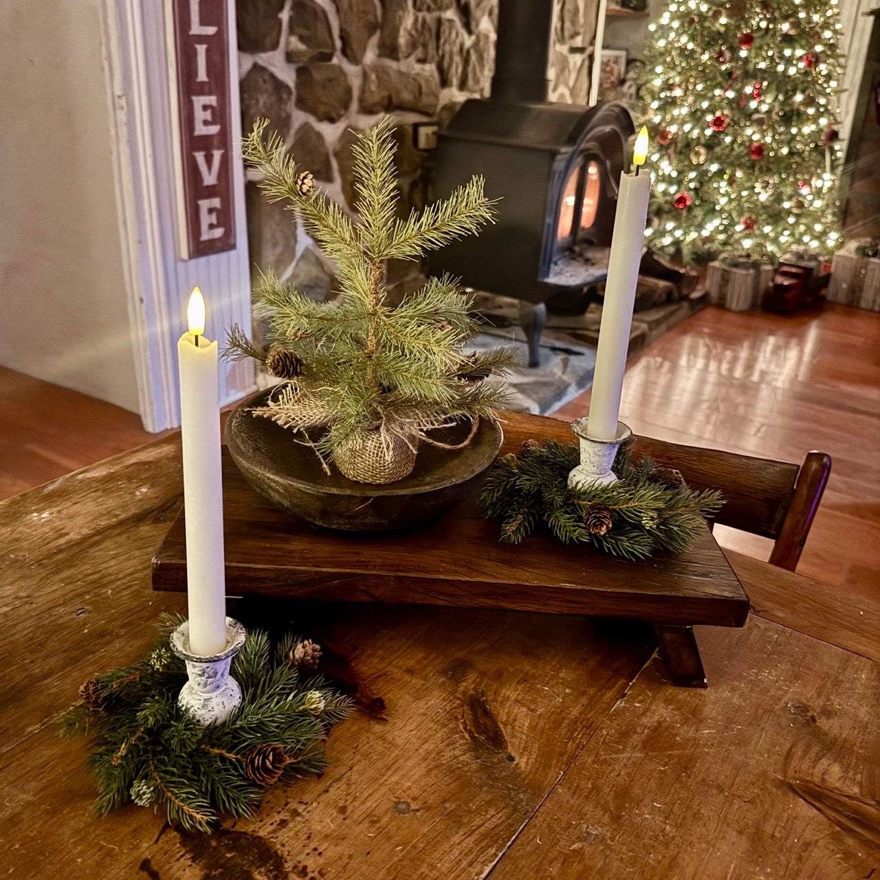 Table Riser Christmas Table Decor Farmhouse Country Home