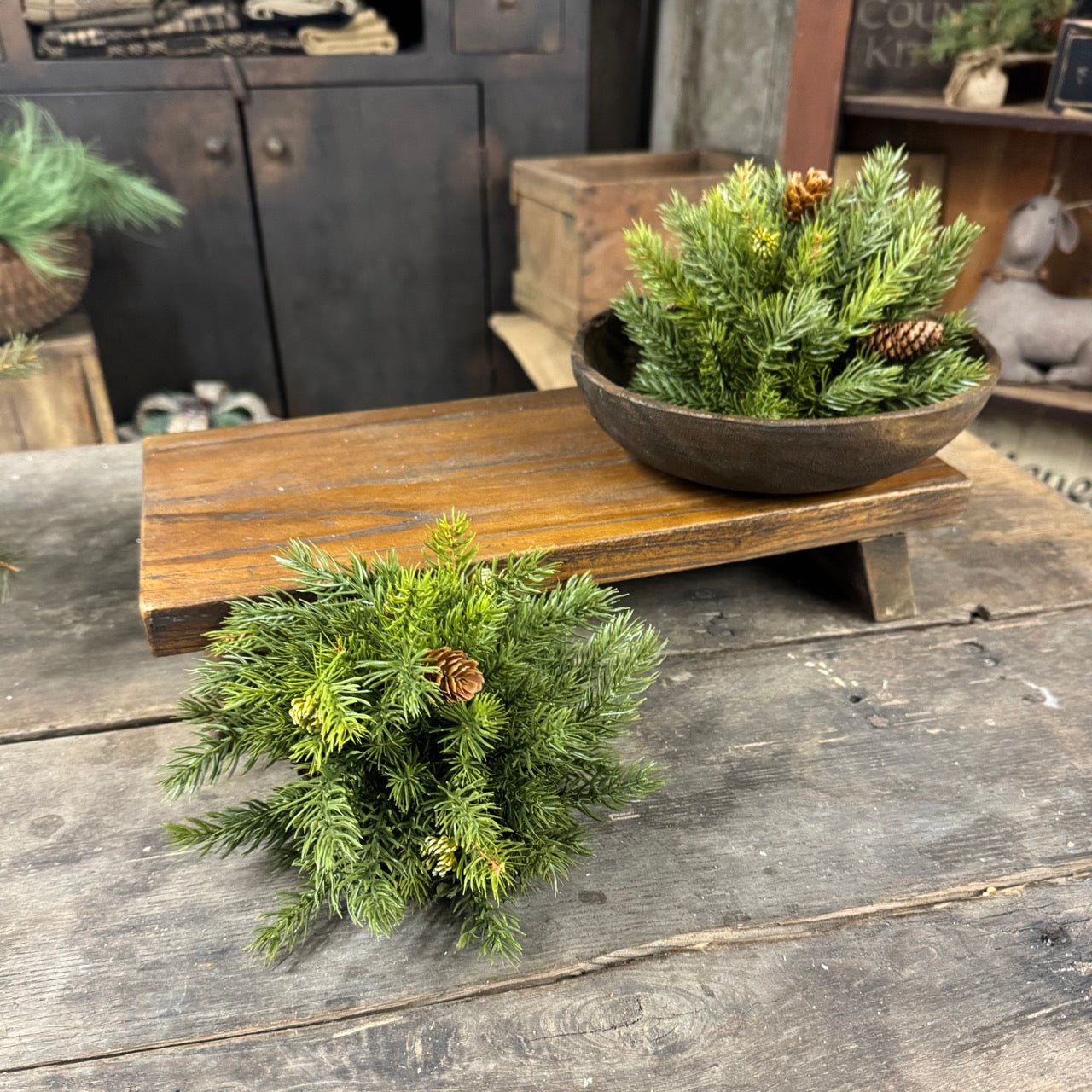 White Spruce Spruce Half Sphere - Set of 2