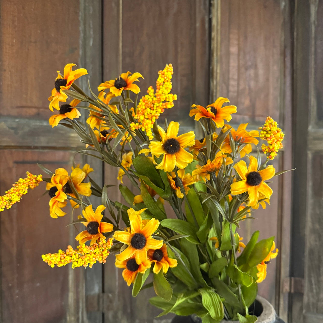 Yellow Sunflower Pick - 22"
