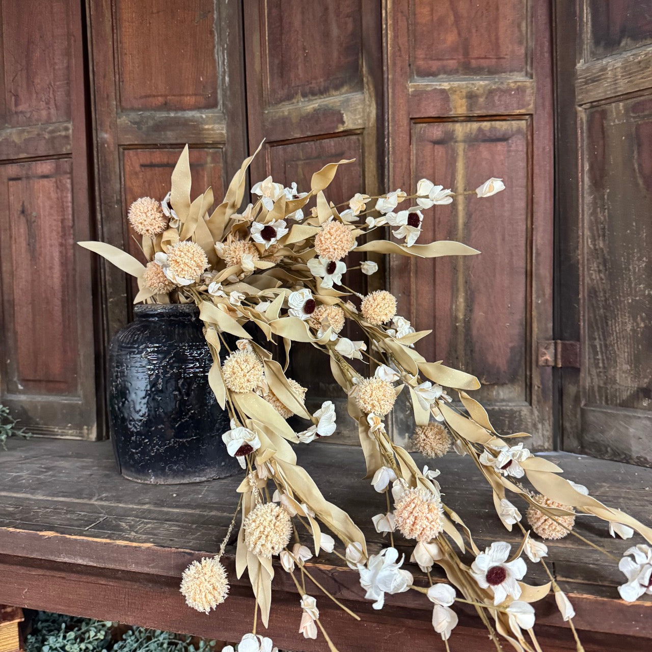 White Sunflower Draping Pick - 36"