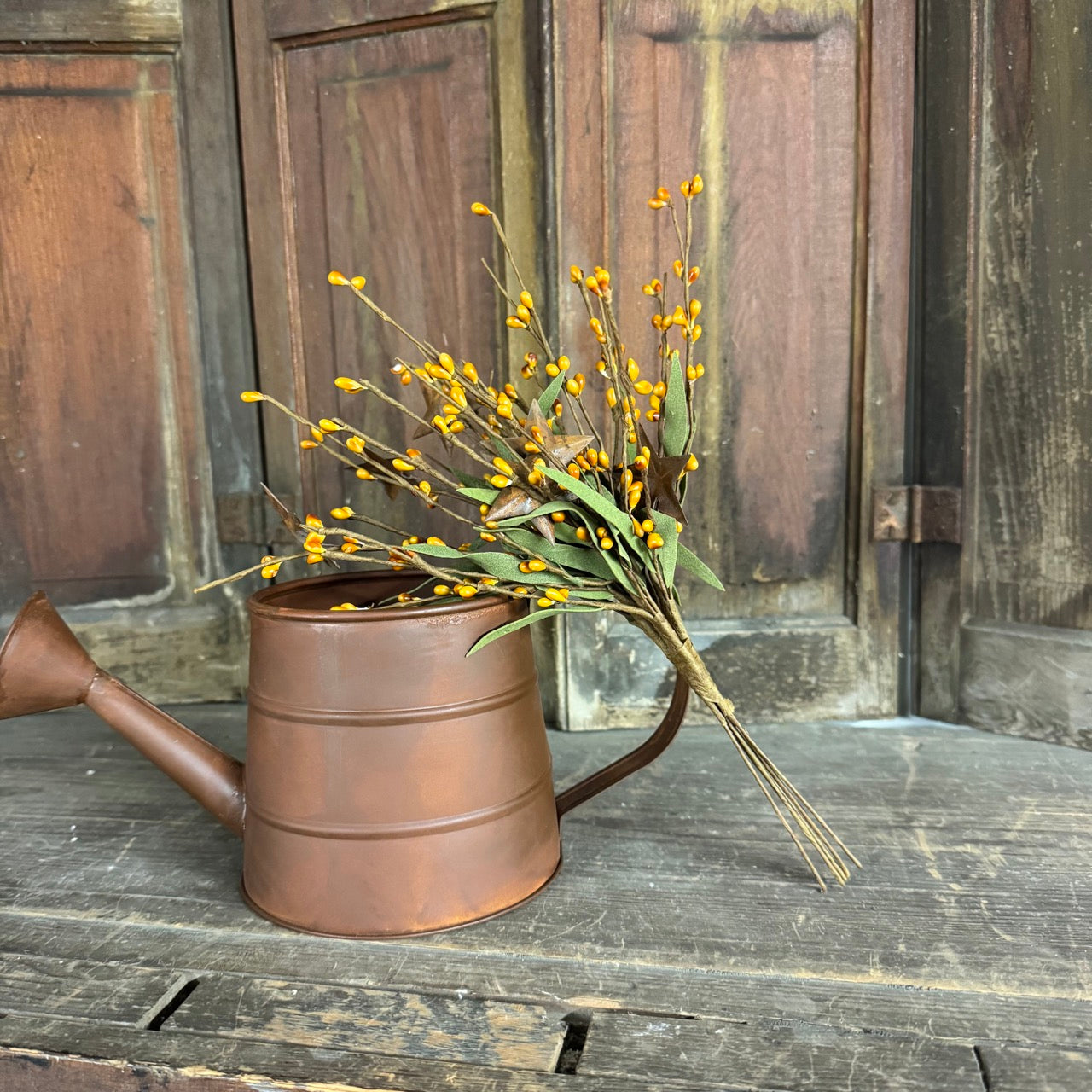 Orange Buds w/Rusty Stars Pick- 12"