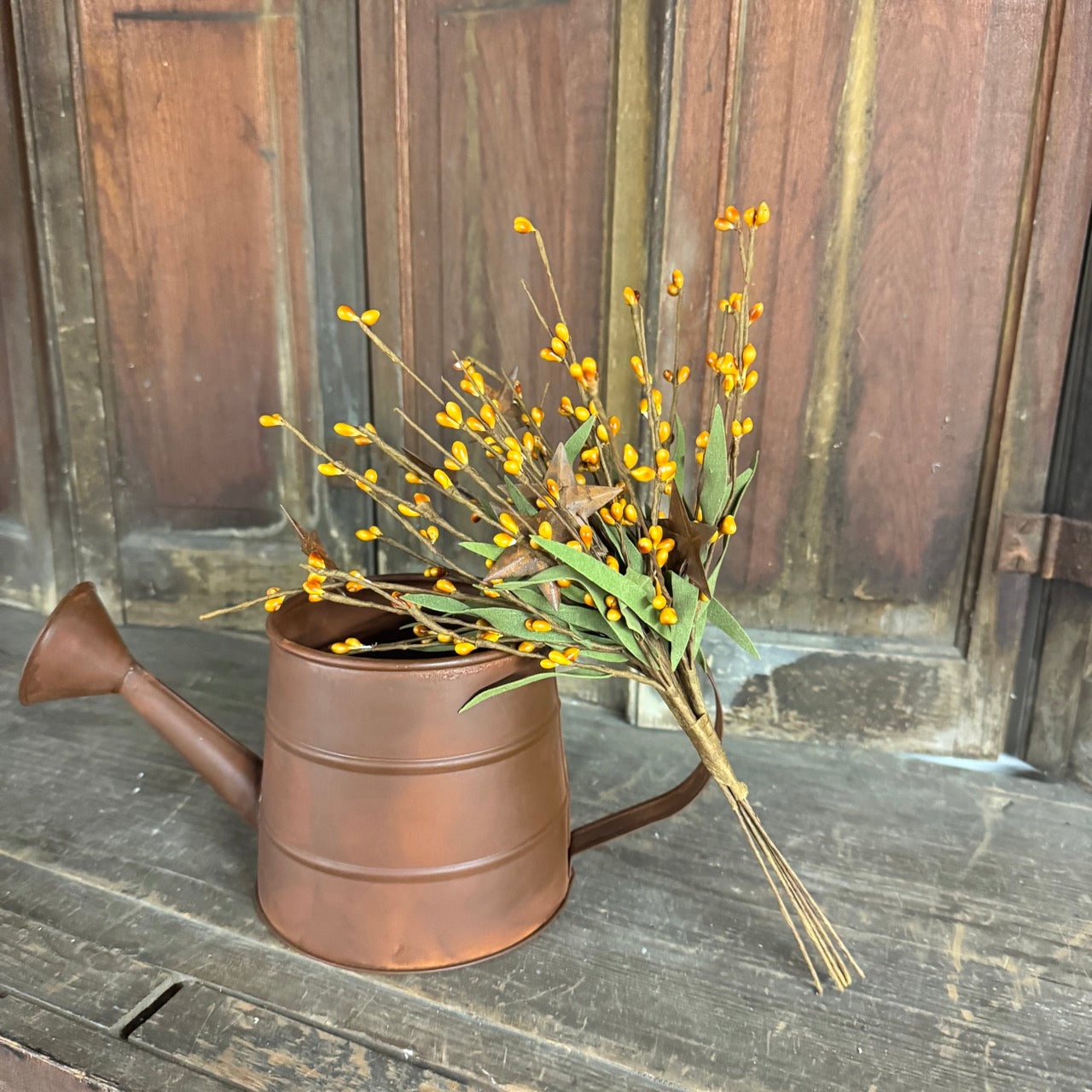 Orange Buds w/Rusty Stars Pick- 12"