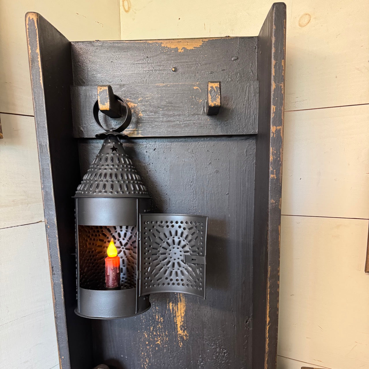 Farmhouse Lantern w/Candle Set