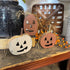 Set of 3 - Wooden Pumpkin Sitters