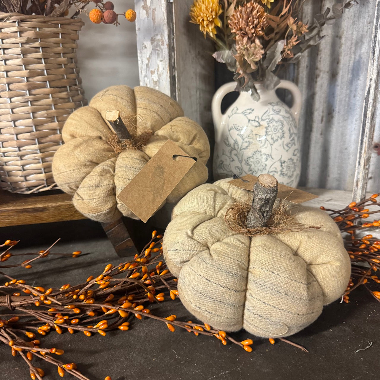 Handmade Fabric Pumpkin