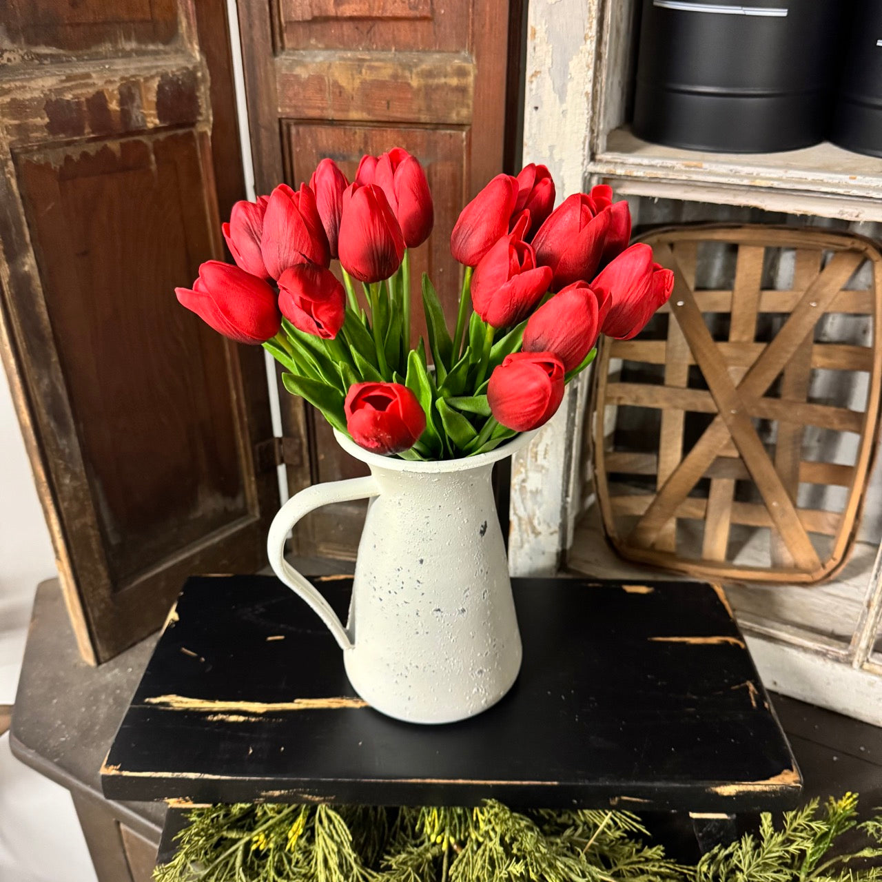 Red Tulips w/ Pitcher Set!