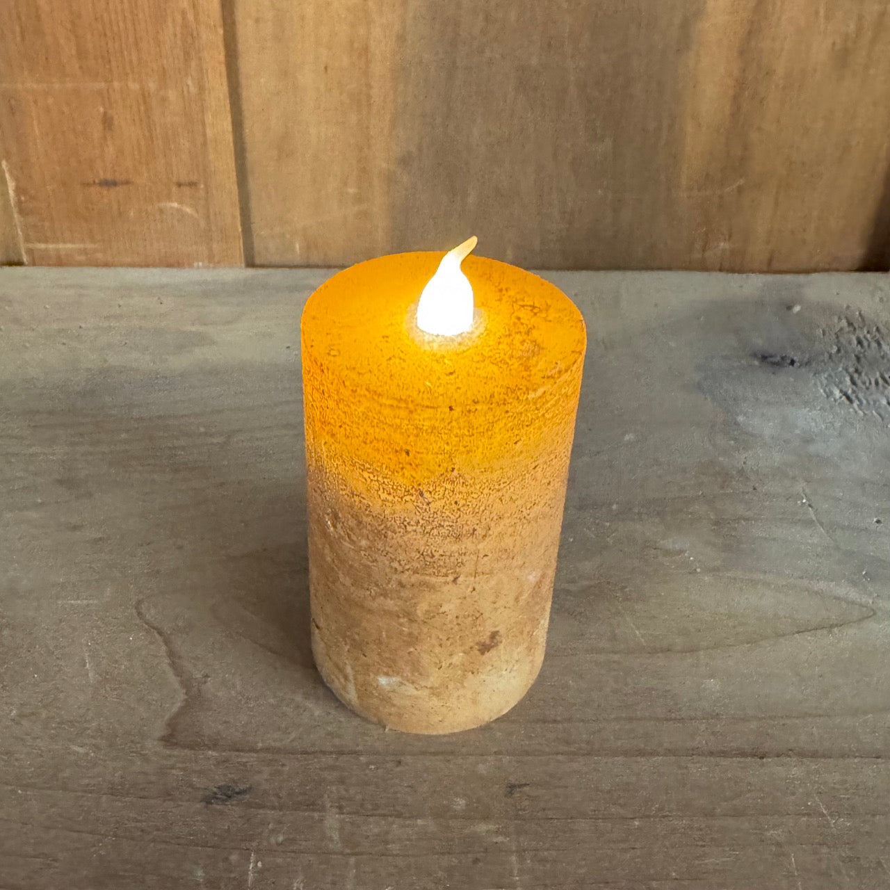 Small Cinnamon Brown Timer Candle