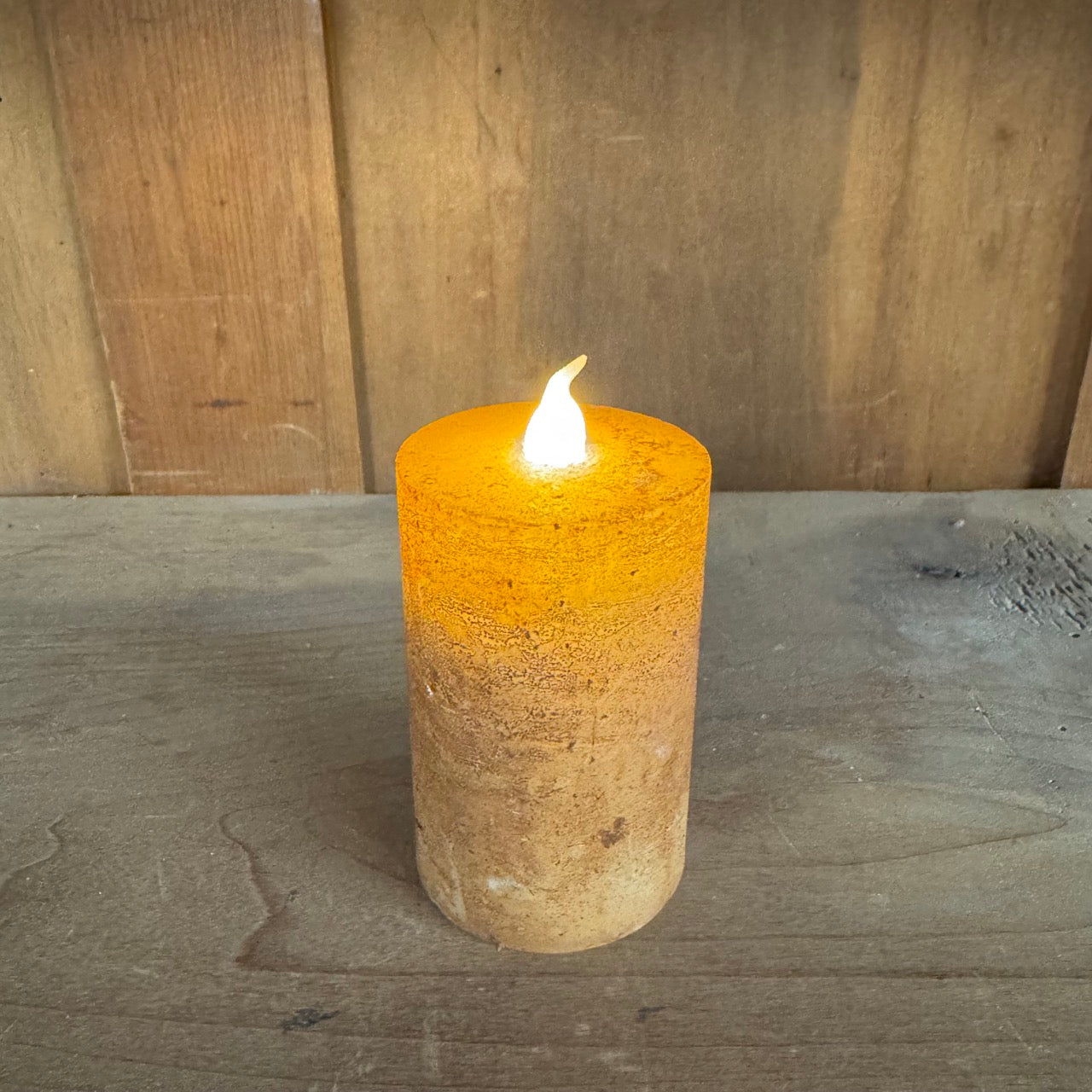 Small Cinnamon Brown Timer Candle