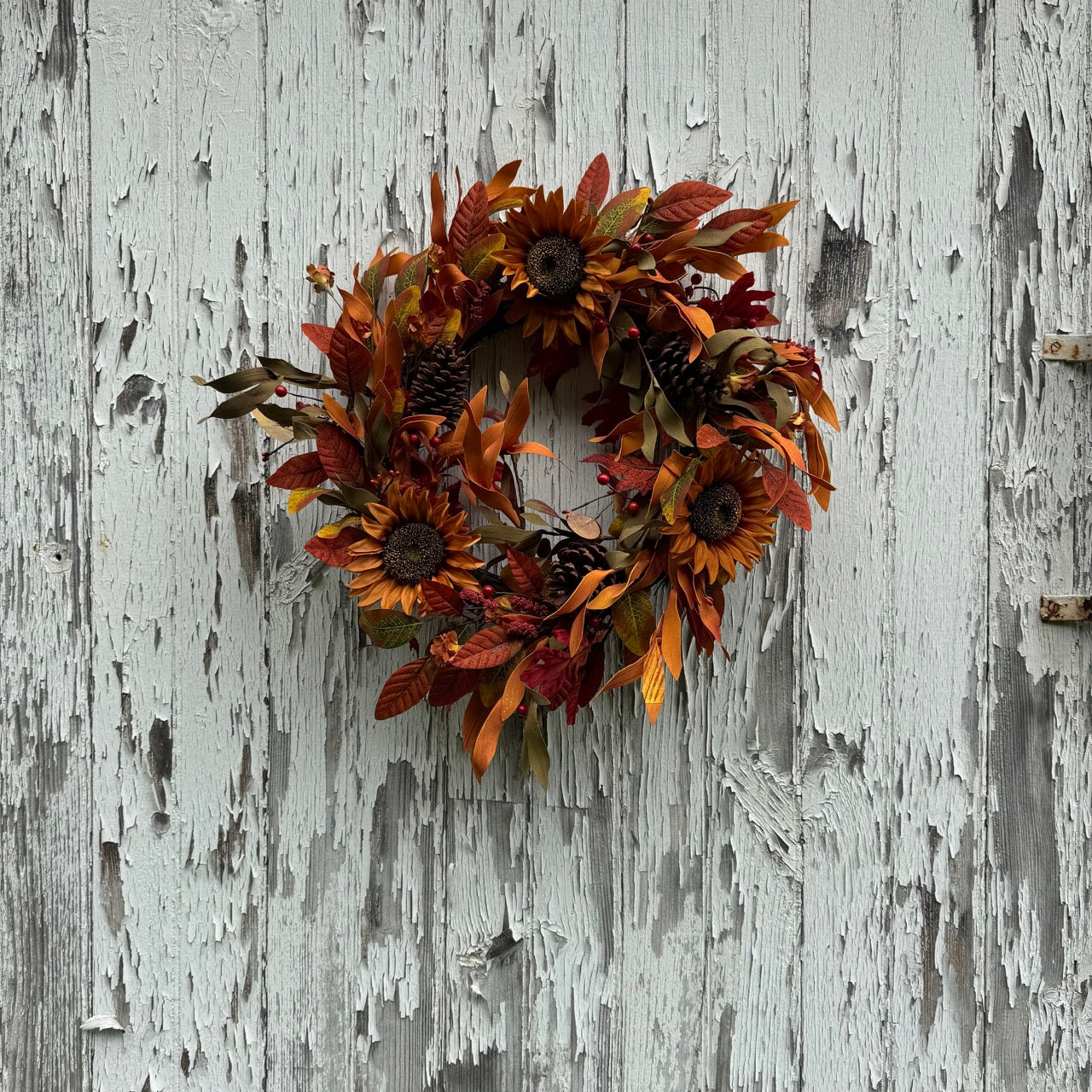 24" Rusted Sunflower Wreath