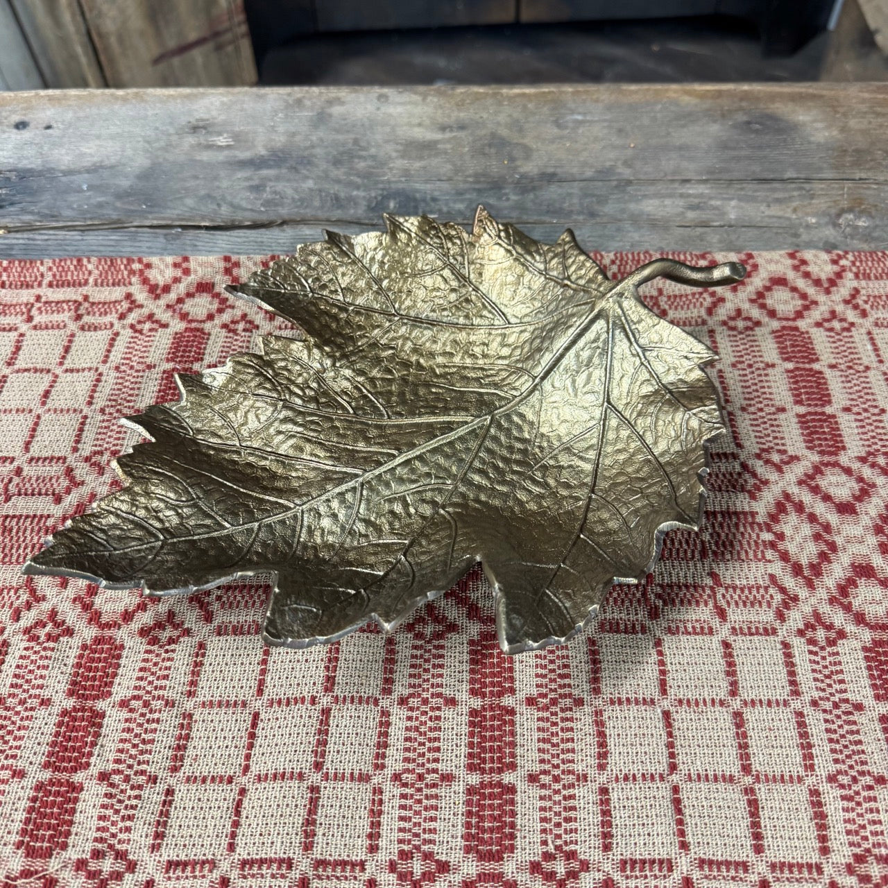 Antiqued Golden Leaf Bowl