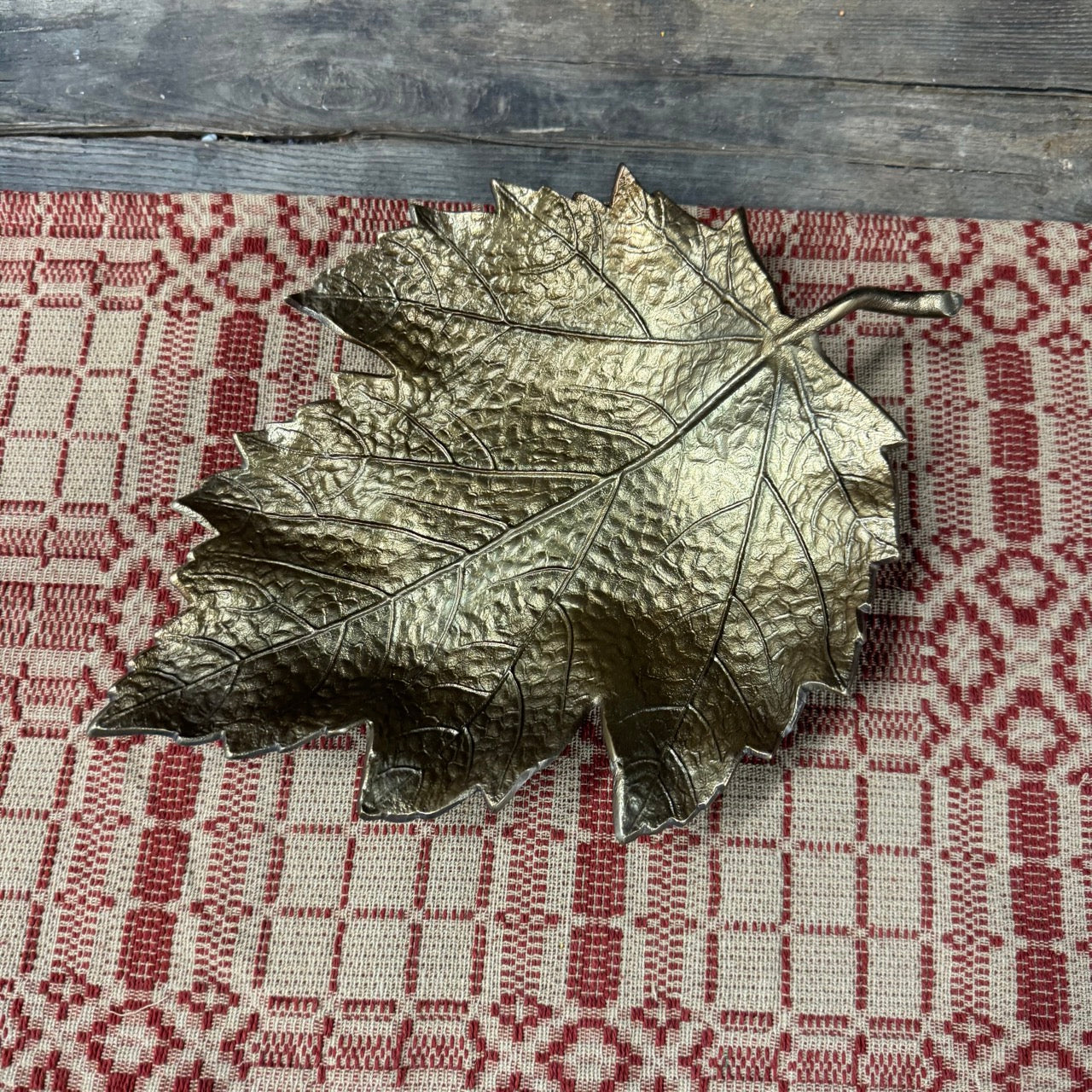 Antiqued Golden Leaf Bowl
