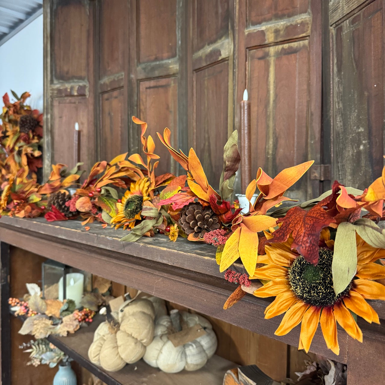 Rusted Sunflower Garland -5'