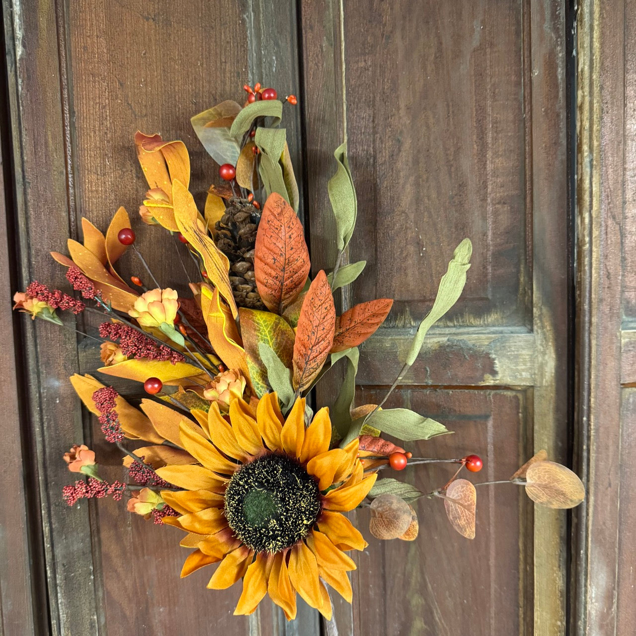 Rusted Sunflower Pick - 28"