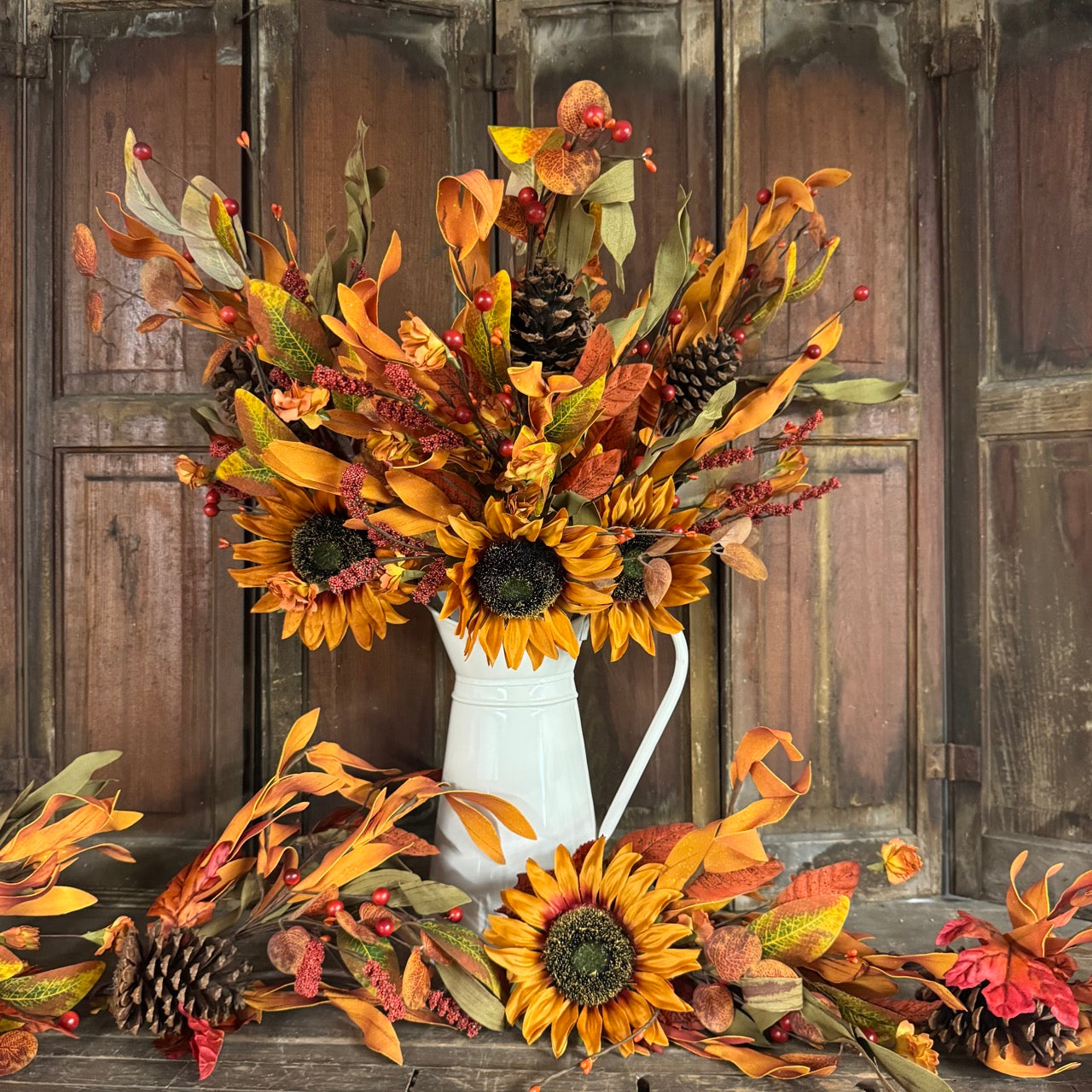 Rusted Sunflower Pick - 28"
