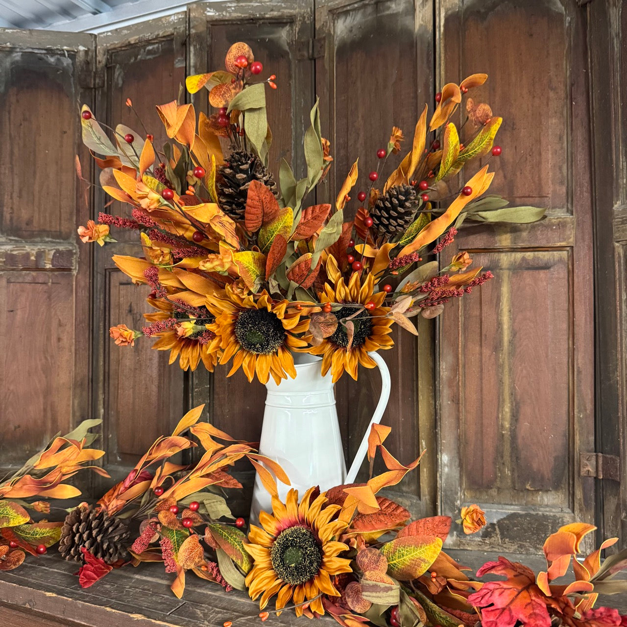 Rusted Sunflower Pick - 28"
