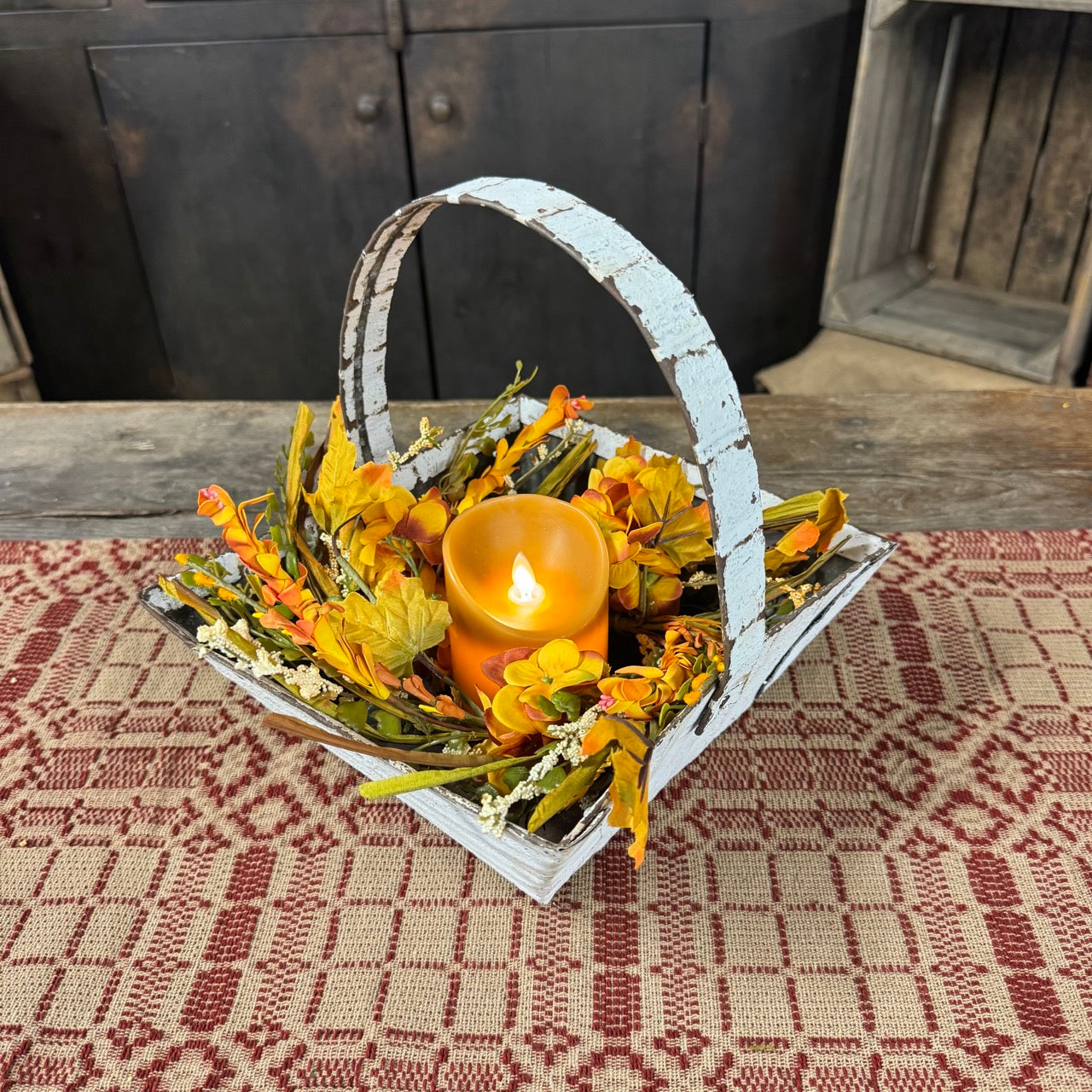 White Metal Basket