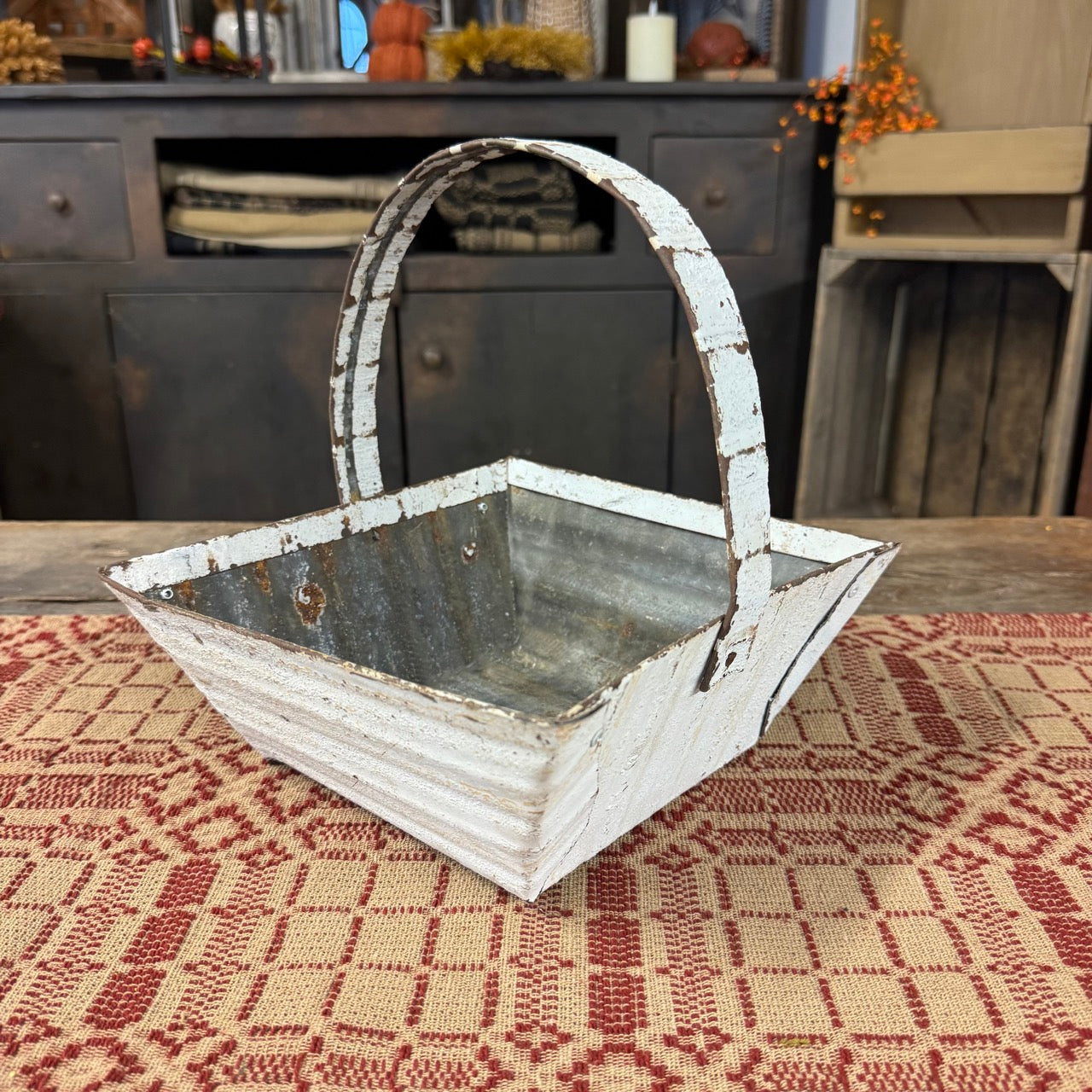 White Metal Basket