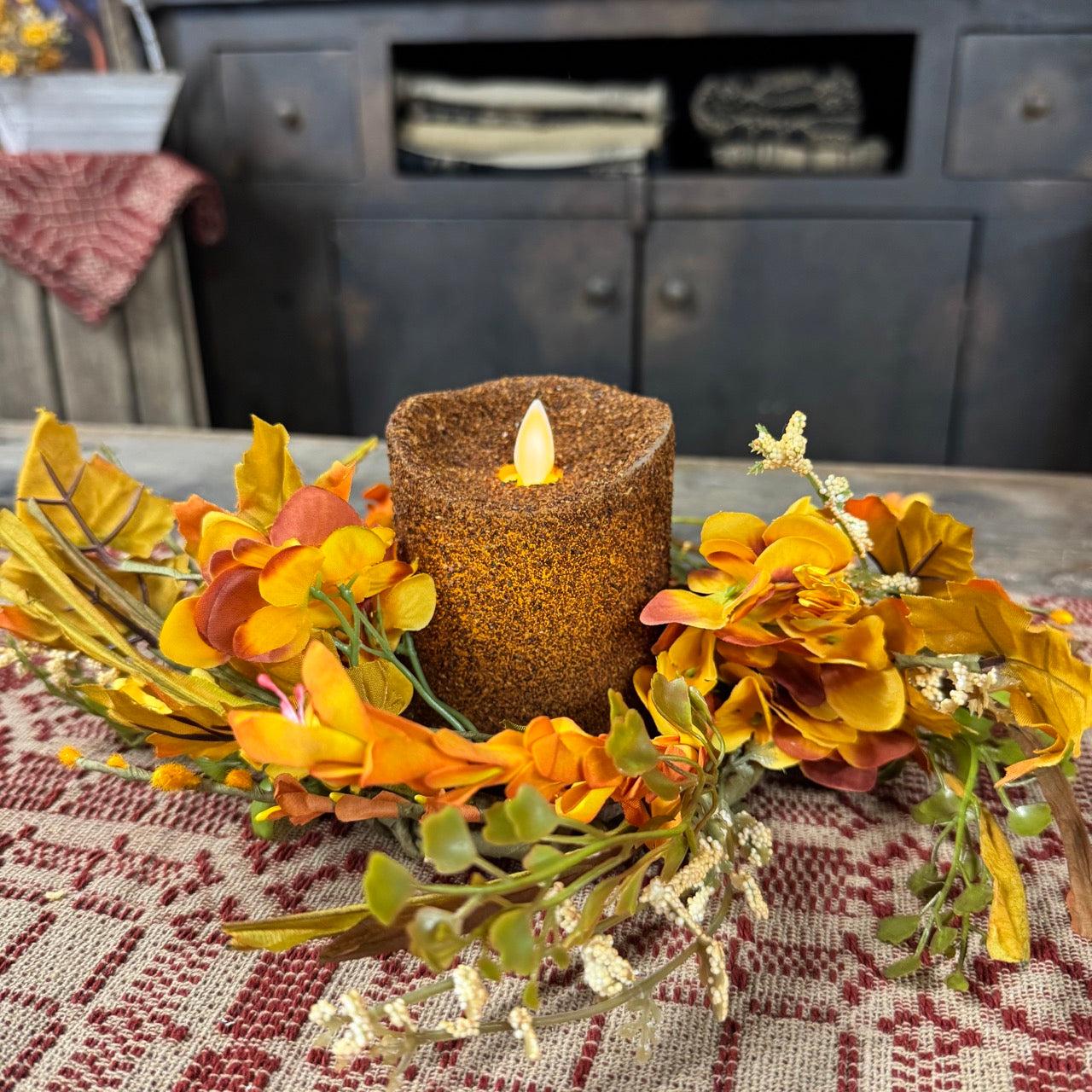 Grungy Moving Flame Candle
