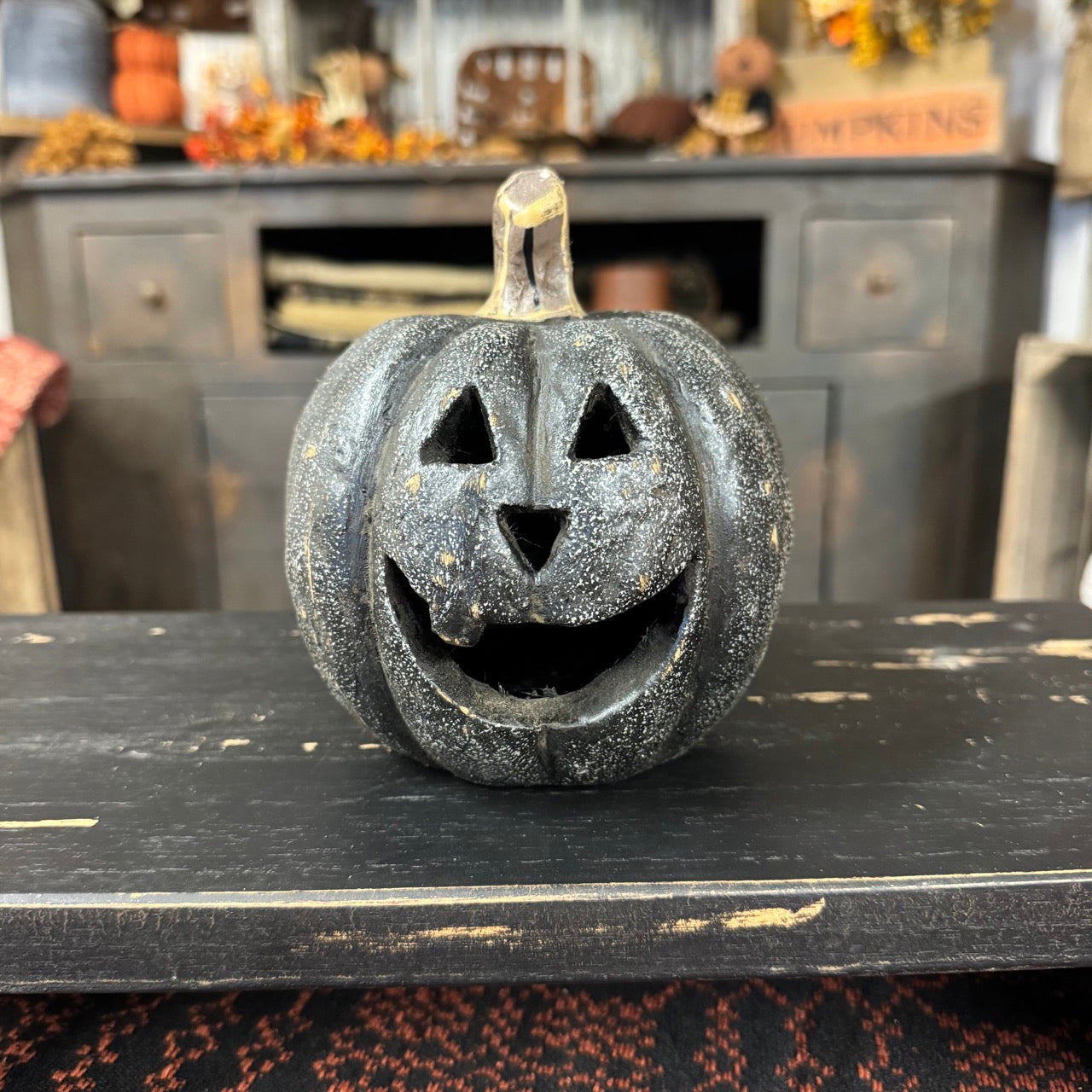 Black Pumpkin Face - Small