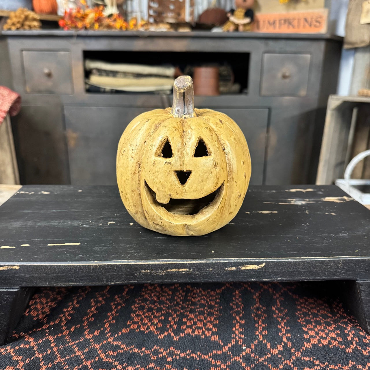 Beige Pumpkin Face - Small