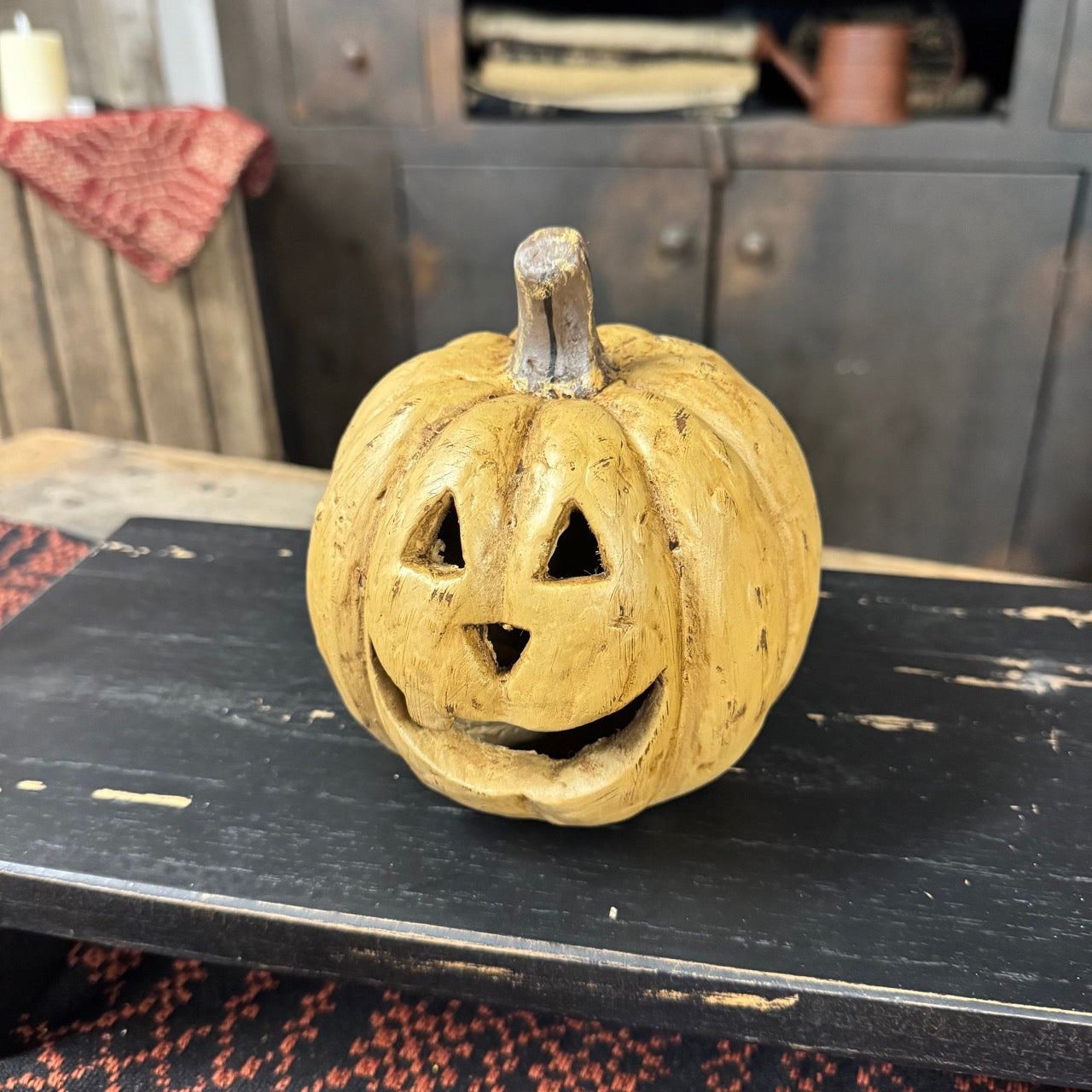 Beige Pumpkin Face - Small