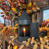 Farmhouse Lantern w/Brown Candle Set