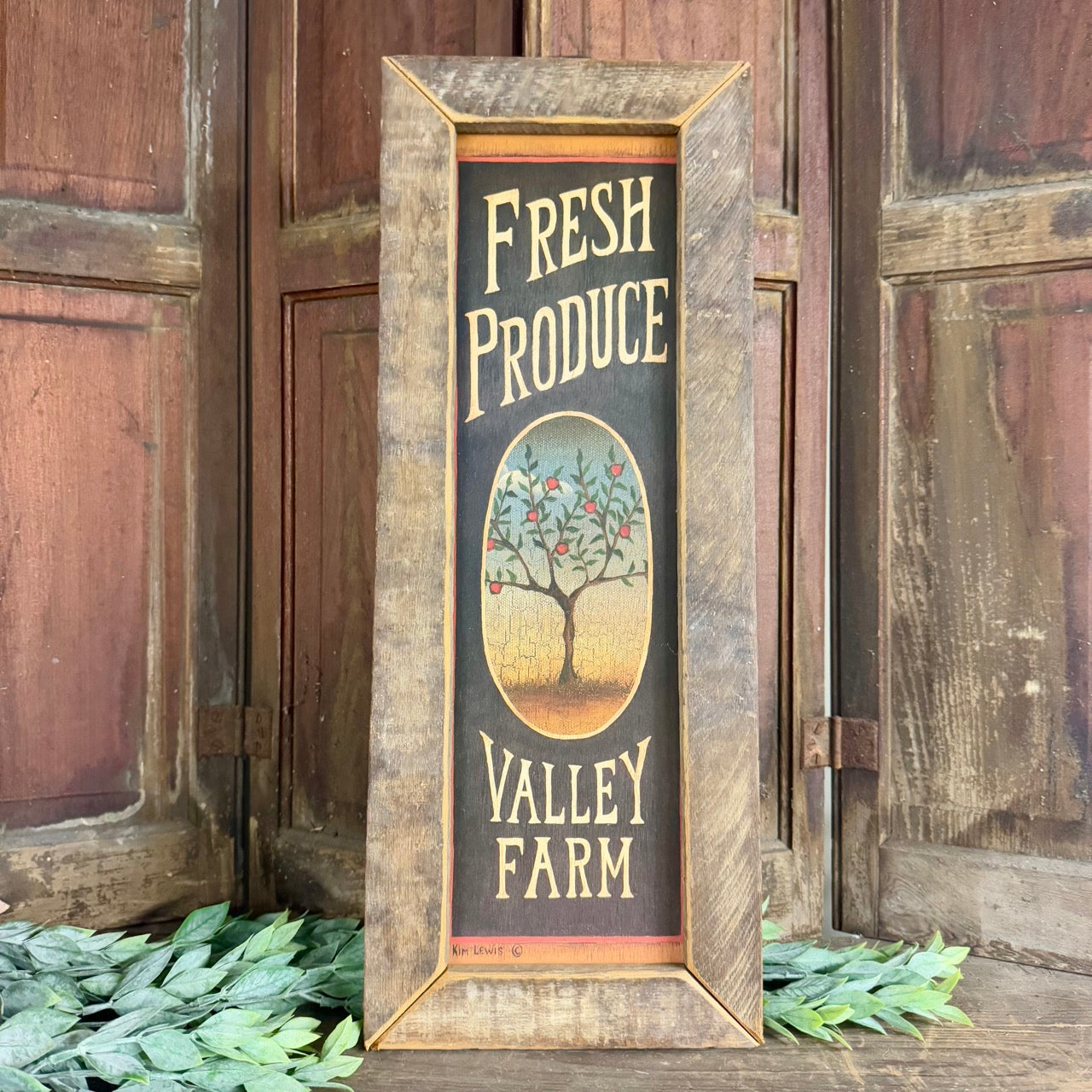 Fresh Produce Vally Farm - Wooden Sign