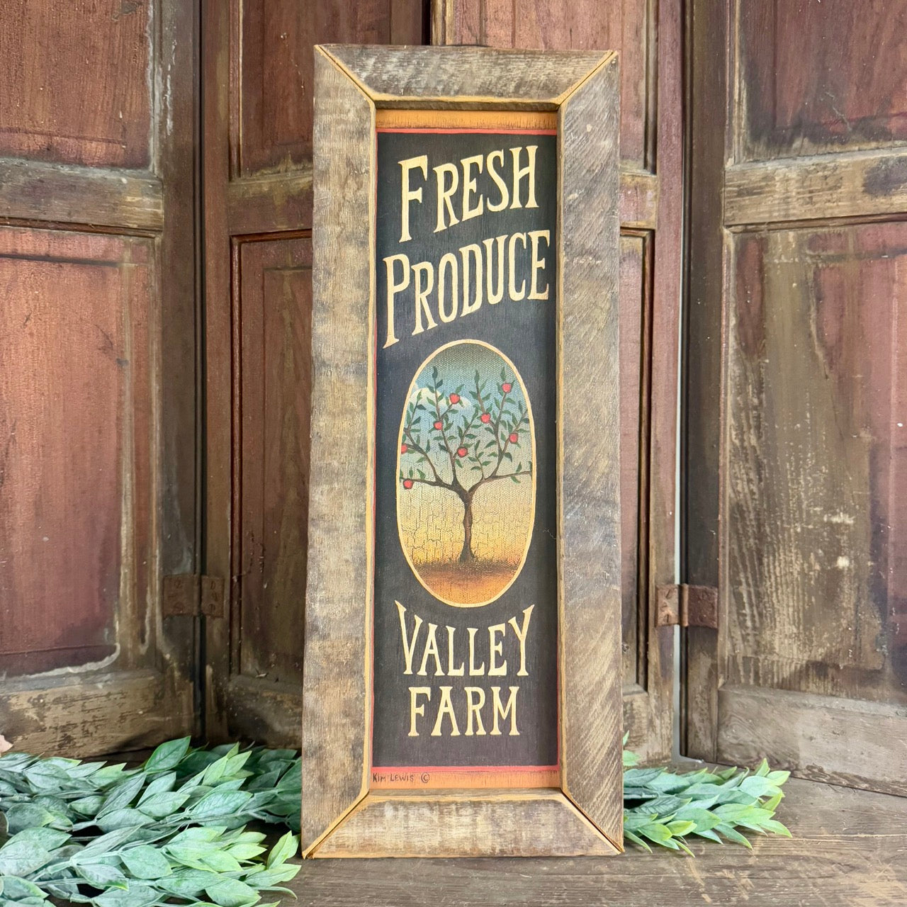 Fresh Produce Vally Farm - Wooden Sign