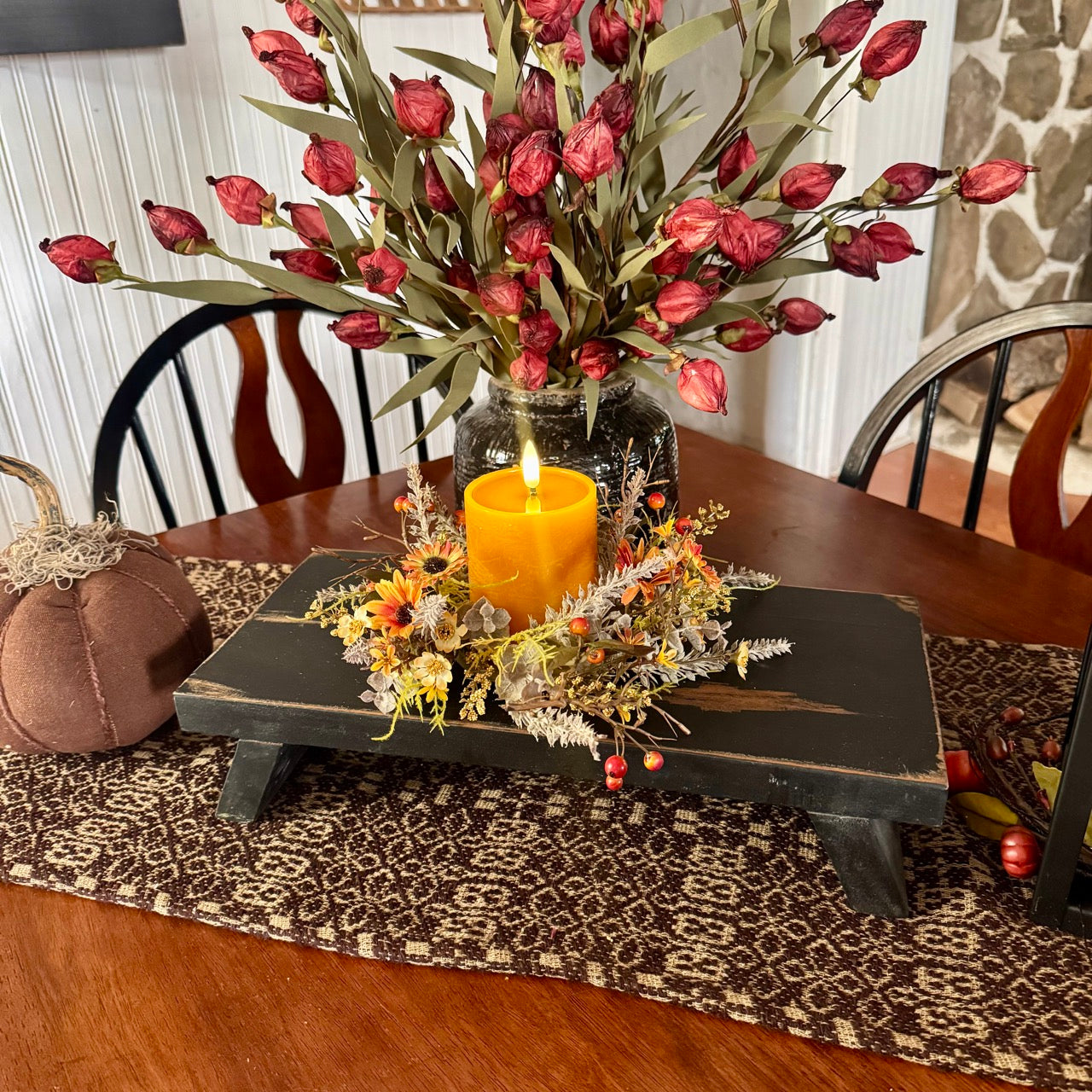 Black Wooden Table Riser