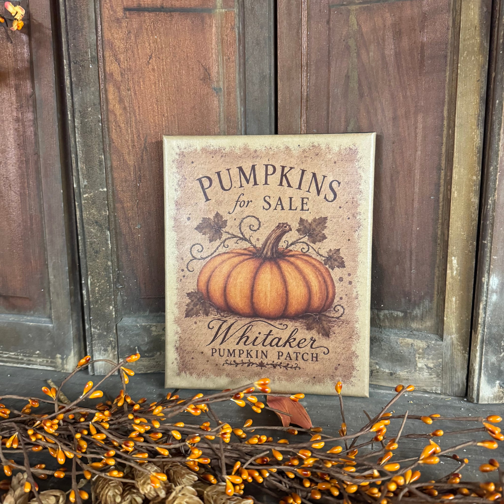 Pumpkins For Sale - Canvas Sign