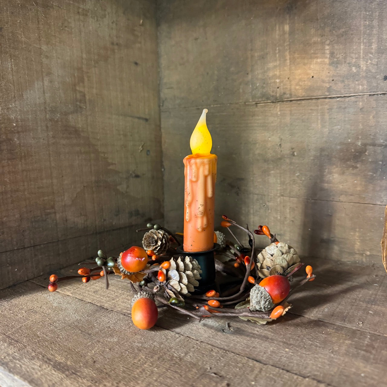 Acorn Candle Ring Set