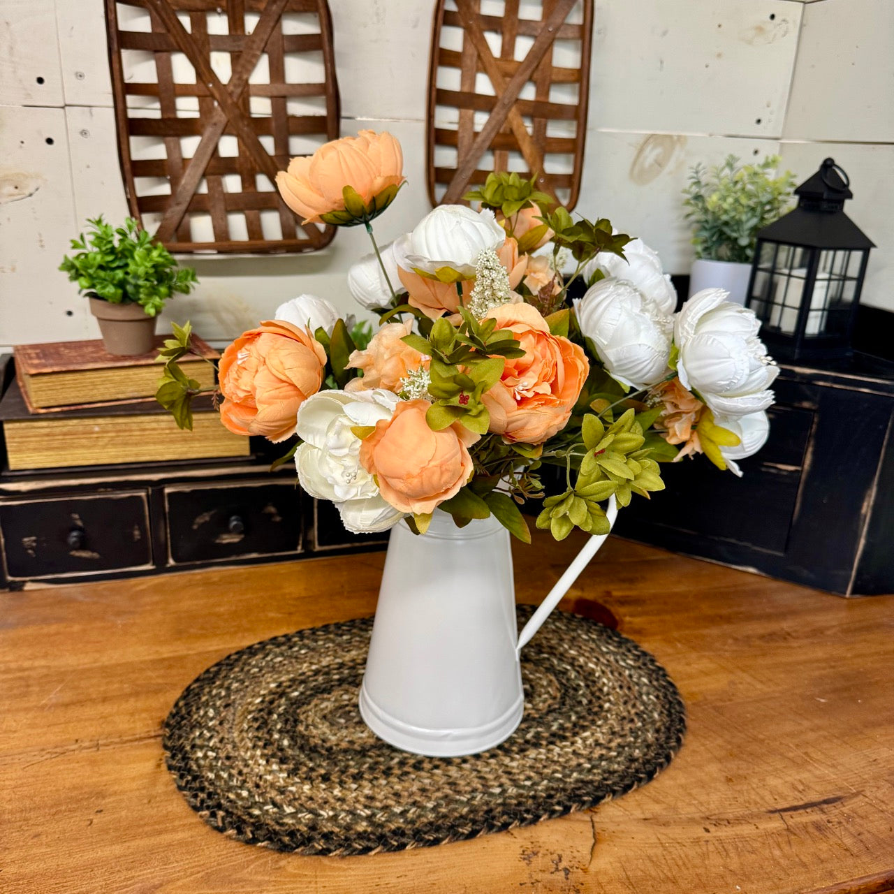 Faux Peony Flowers Spring Decor