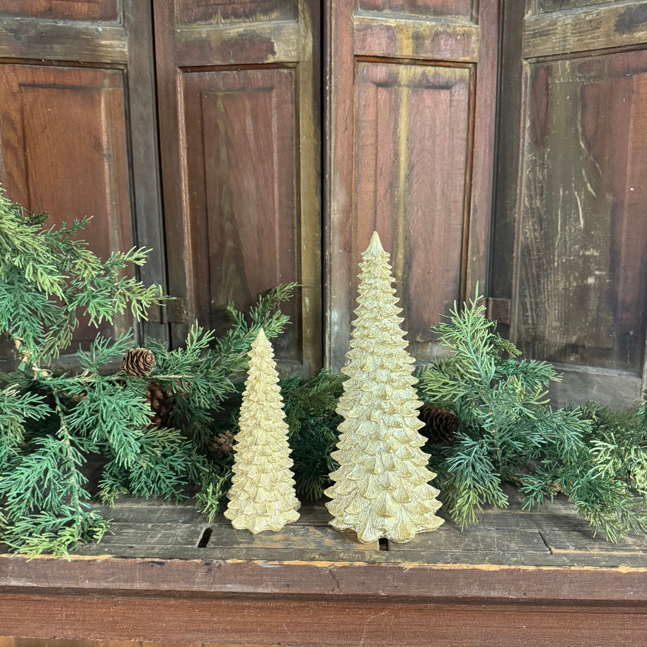 Golden Tidings Tree Set of 2