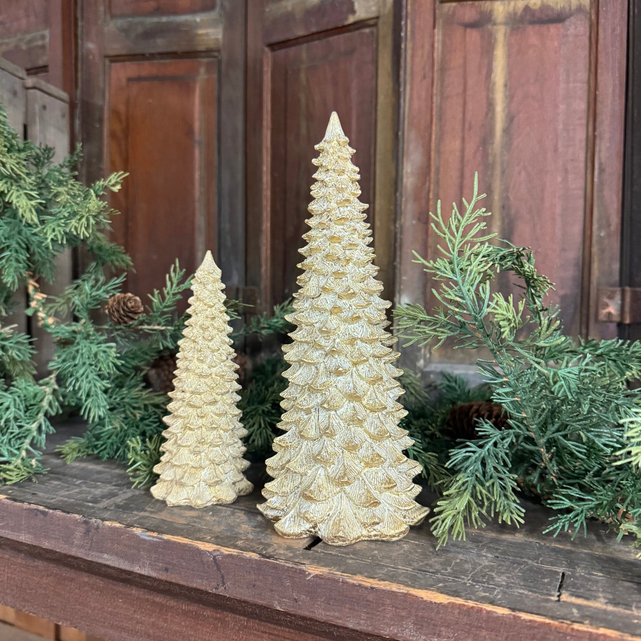 Golden Tidings Tree Set of 2
