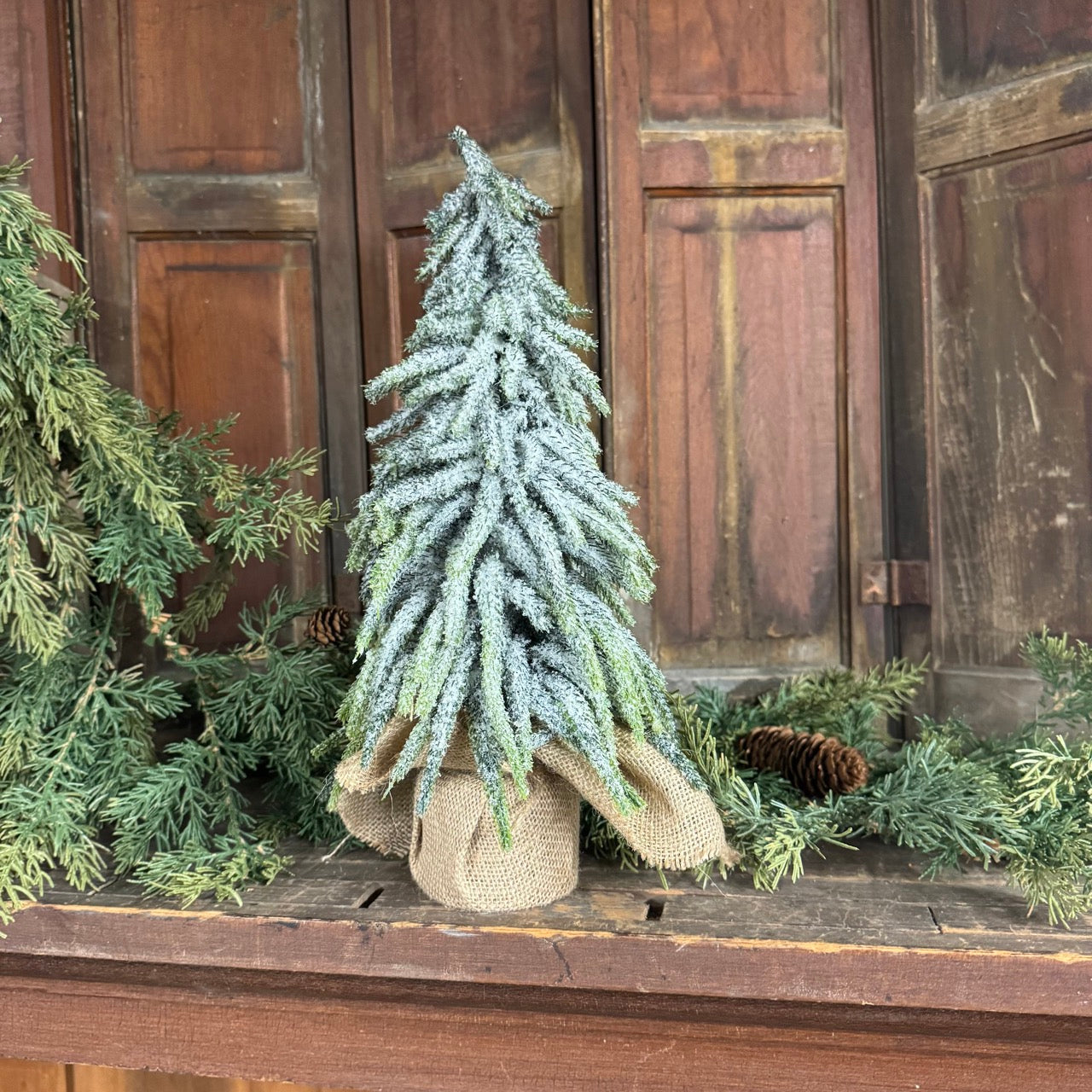 Frosted Evergreen Tree - 14"