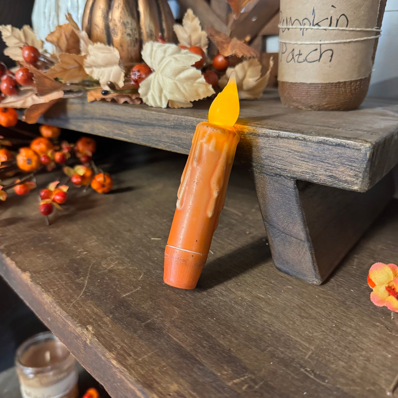 4" Timer Taper Candle - Orange