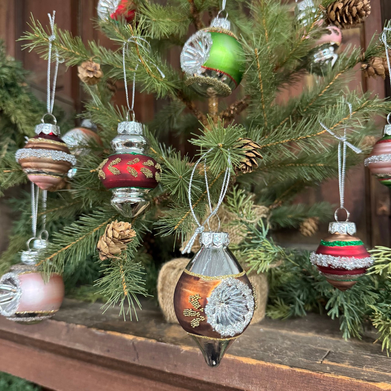 Vintage Christmas Ornaments - Set of 12