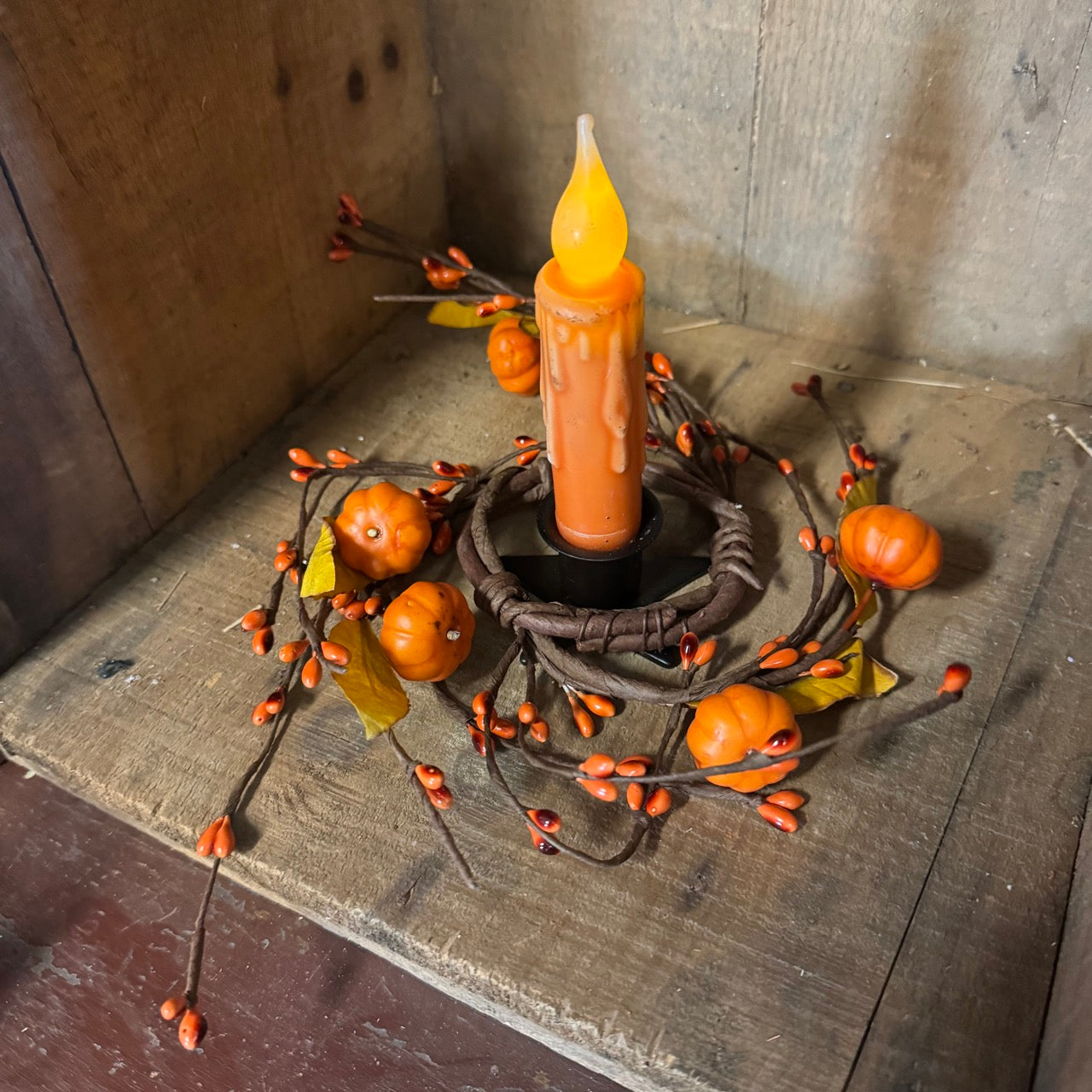 Pumpkin Field Candle Rings - Set of 2