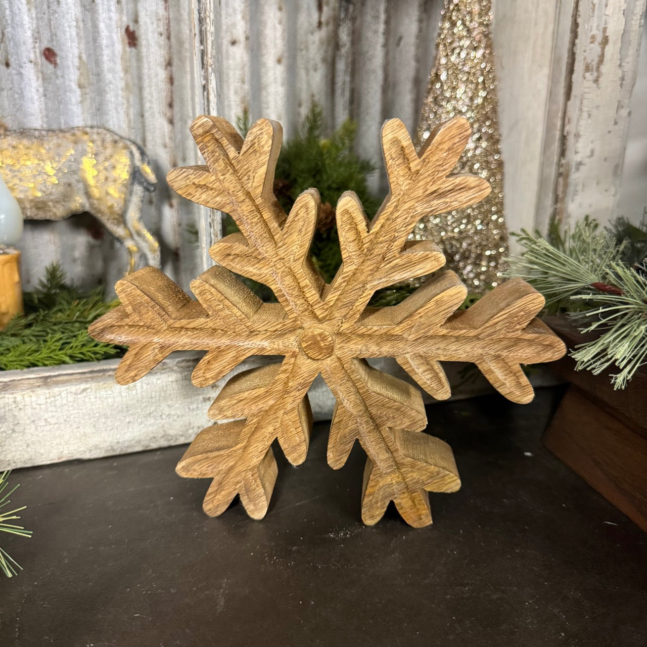 Wooden Snowflake - 8"