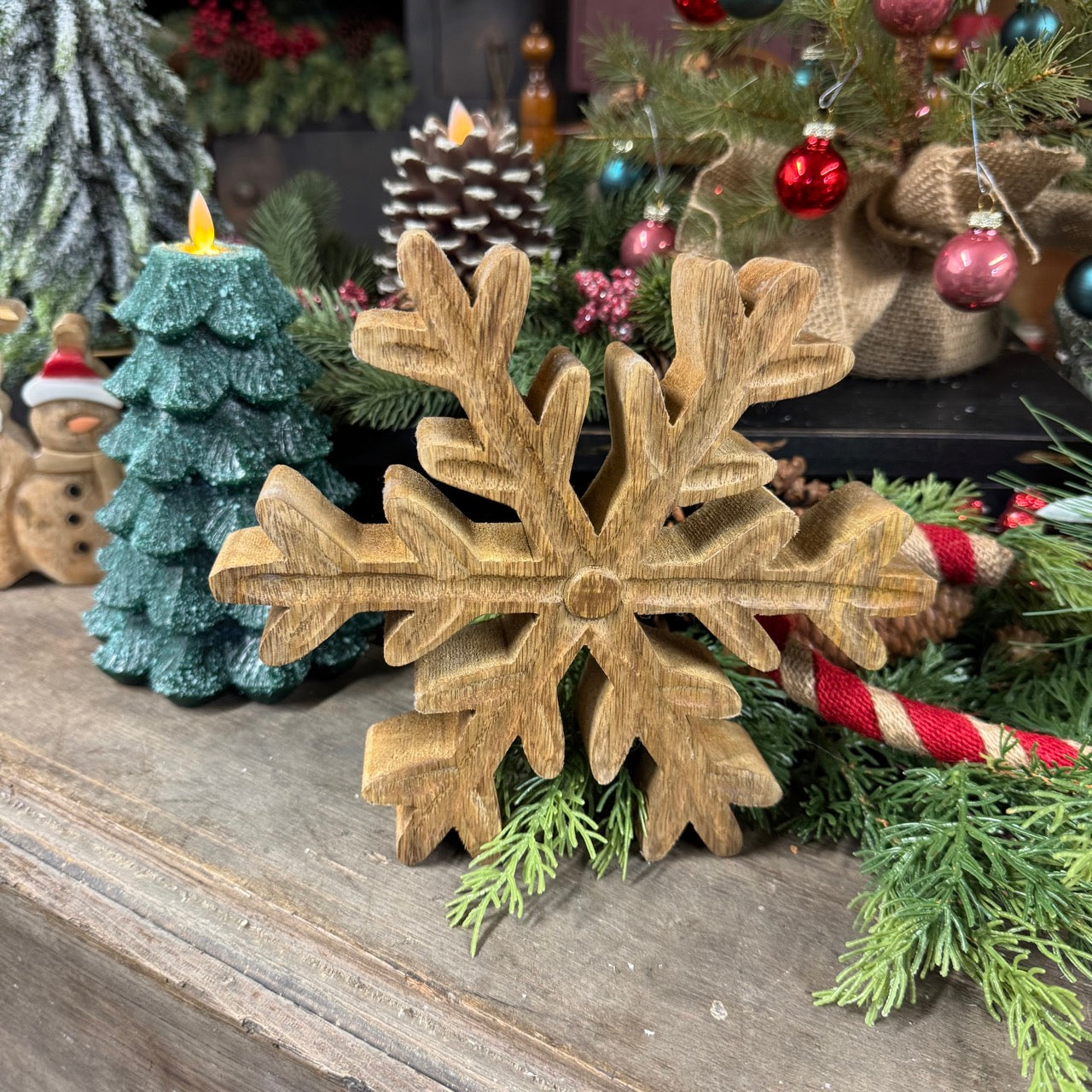 Wooden Snowflake - 8"