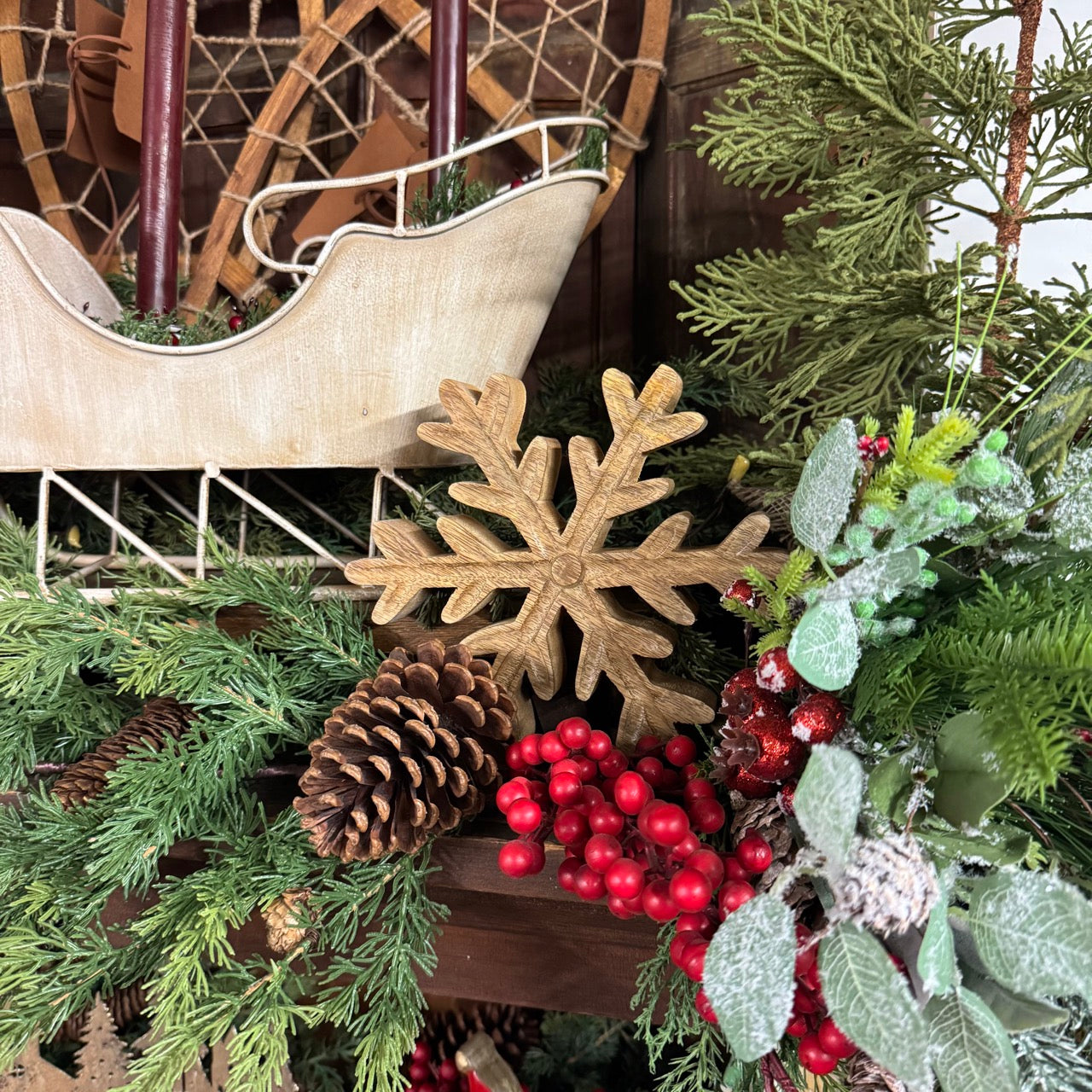 Wooden Snowflake - 8"