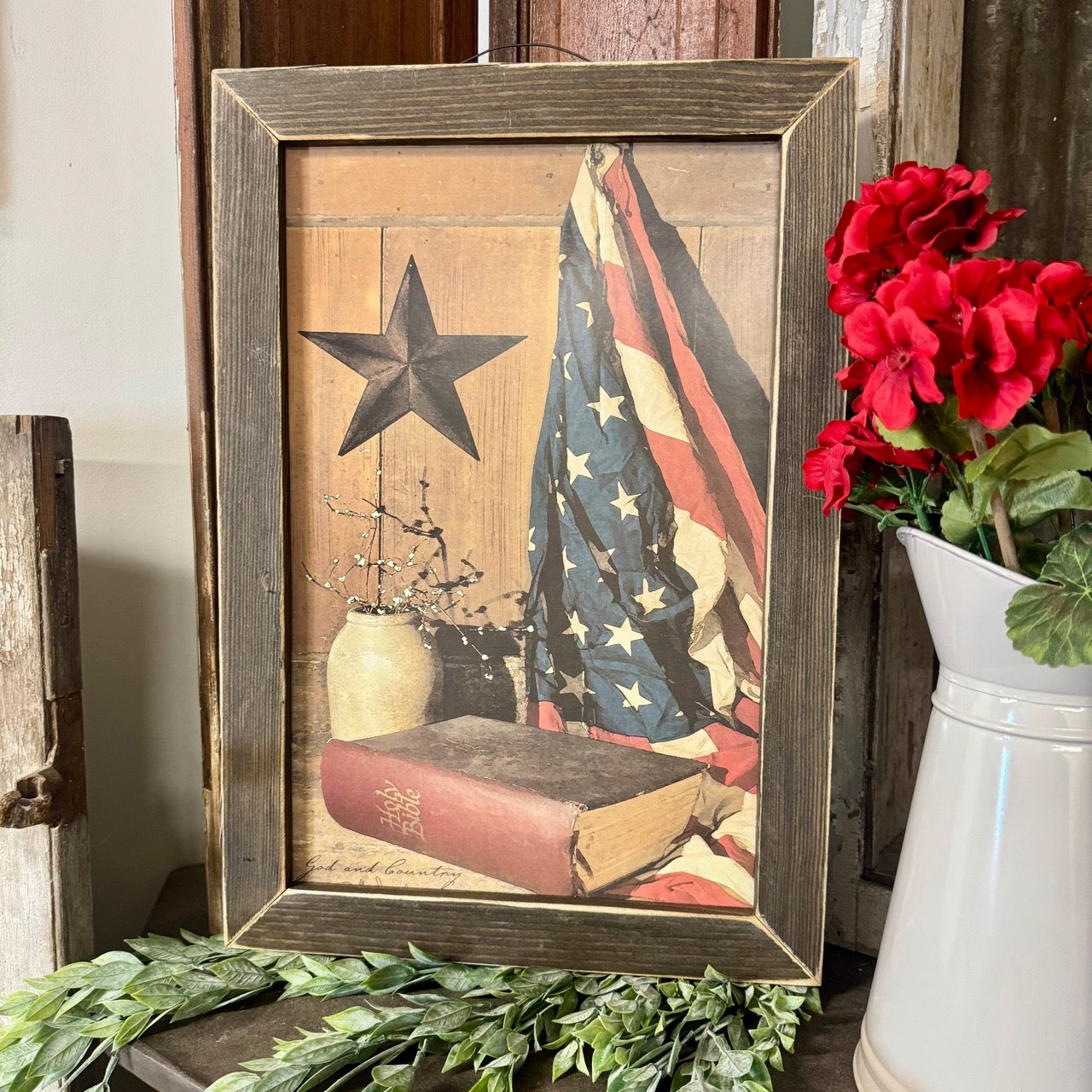 "God and Country" - Billy Jacobs Framed Art
