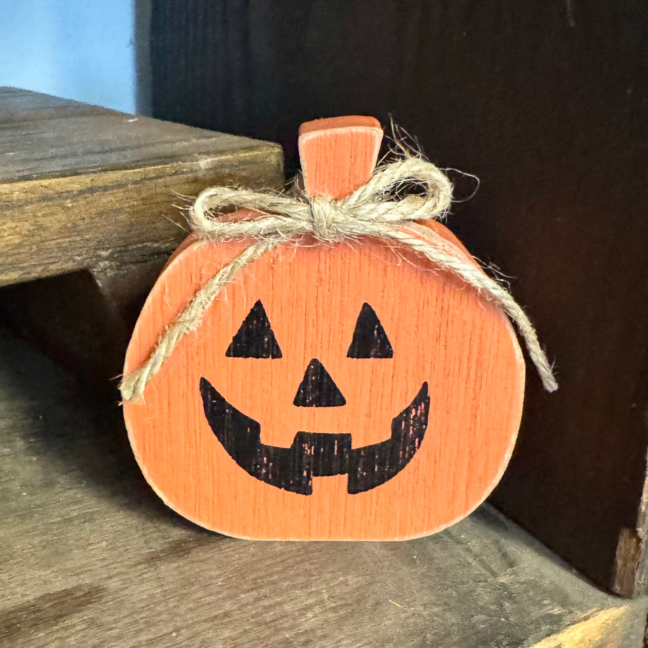 Wooden Jack O'Lantern Block
