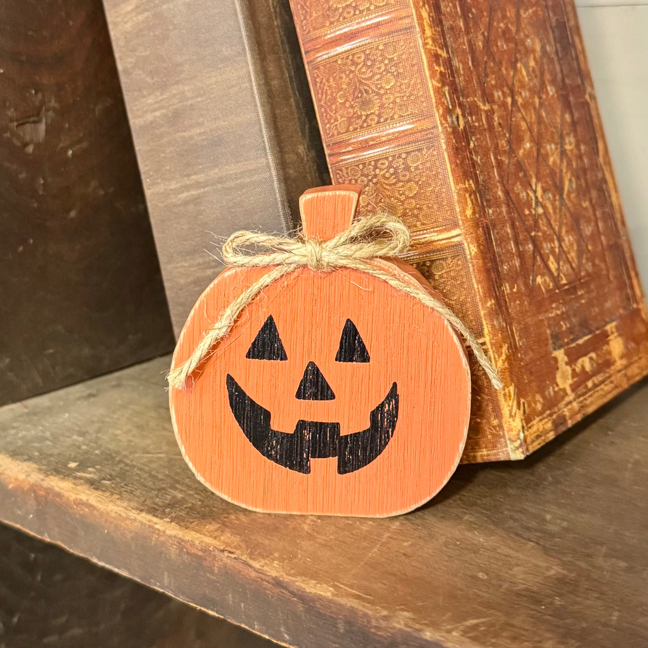 Wooden Jack O'Lantern Block