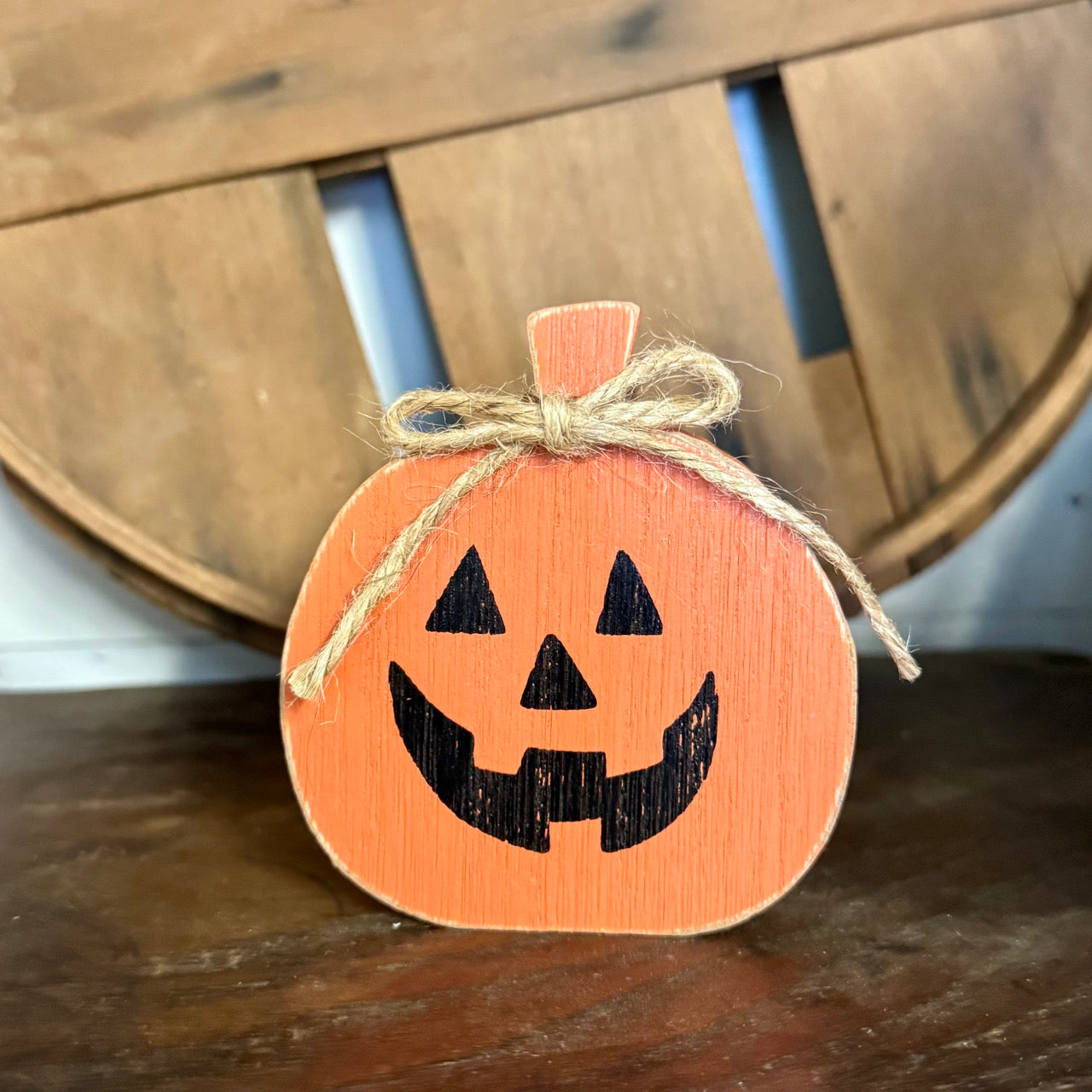 Wooden Jack O'Lantern Block